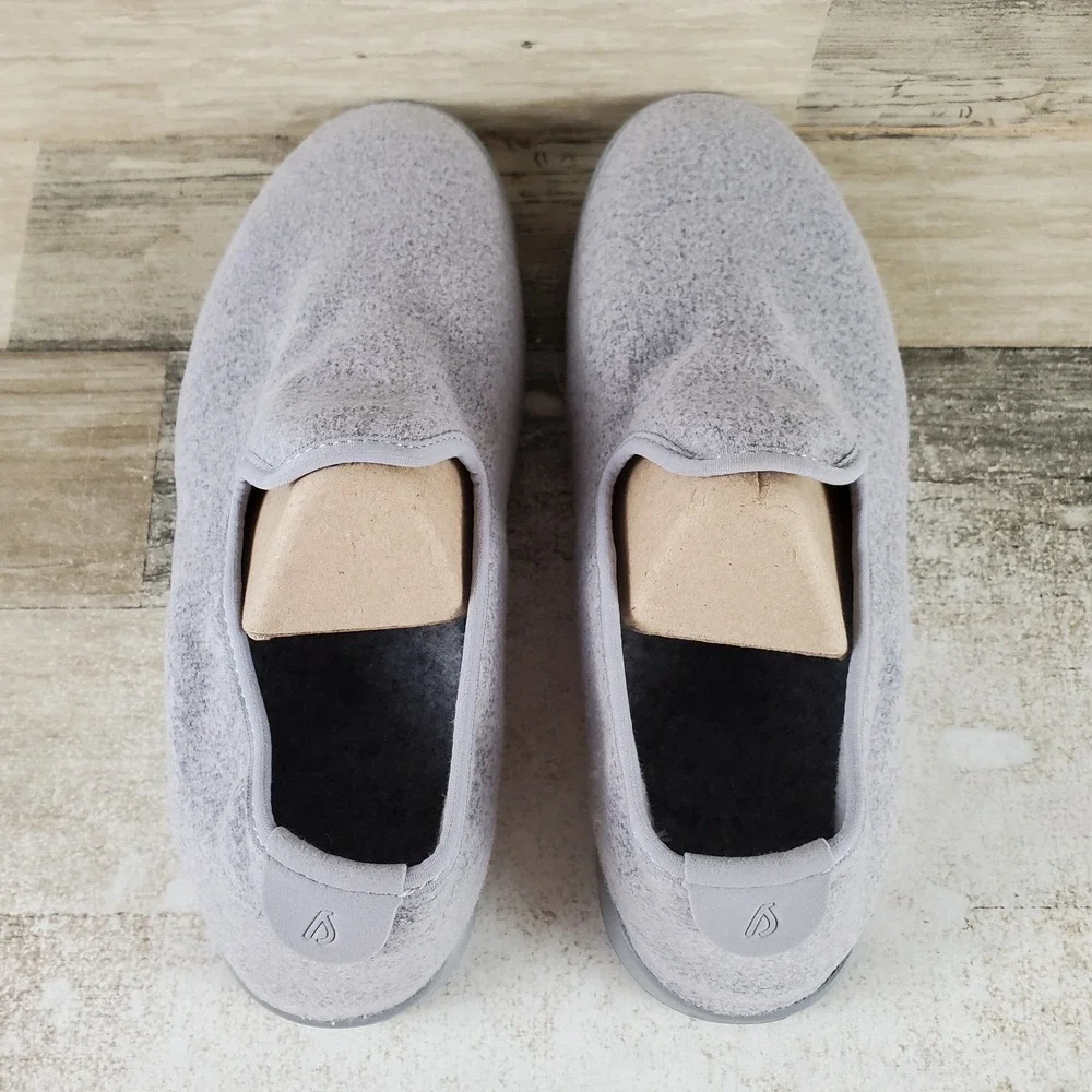Allbirds Wool Loungers Mens Loafers Shoes Sz 9 Gray Comfort Round Toe Slip On